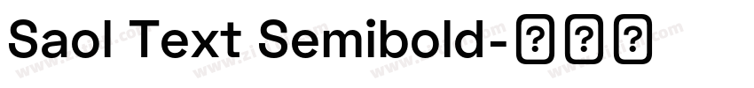Saol Text Semibold字体转换